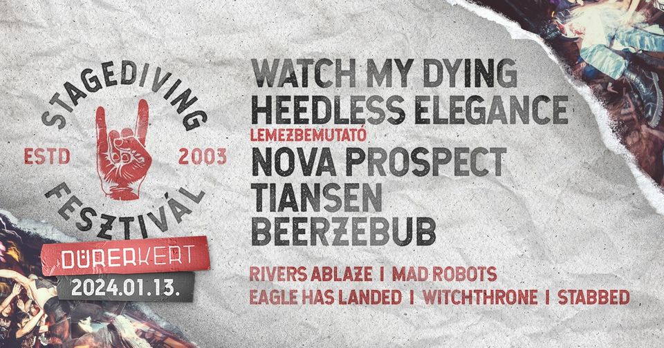 XX. Stagediving fesztivál - Január 13. Dürer Kert