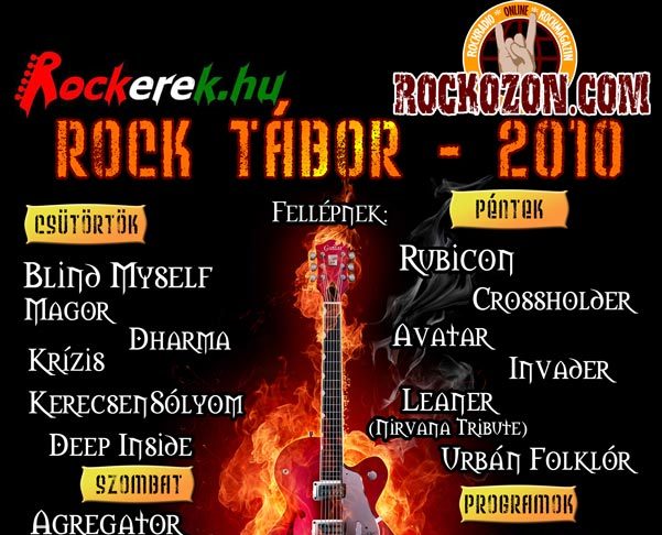 Rockozon.com & Rockerek.hu tábor fellépők tabor