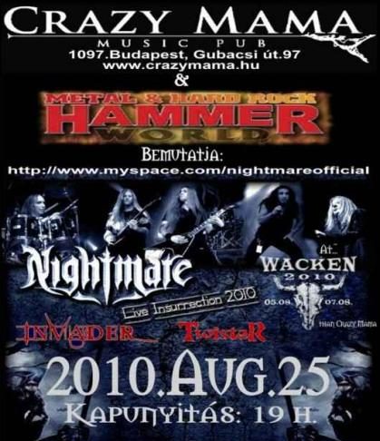 A legszerethetőbb rémálom – Twister, Invader, Nightmare – Crazy Mama, aug. 25. nightmarebuliplakat