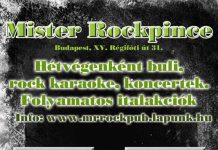 Mister Rockpince – nyitóbuli depibanner