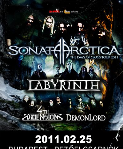 Sonata Arctica, Labyrinth, Demonlord és 4th Dimension a Pecsában 20110214_sonata_arctica