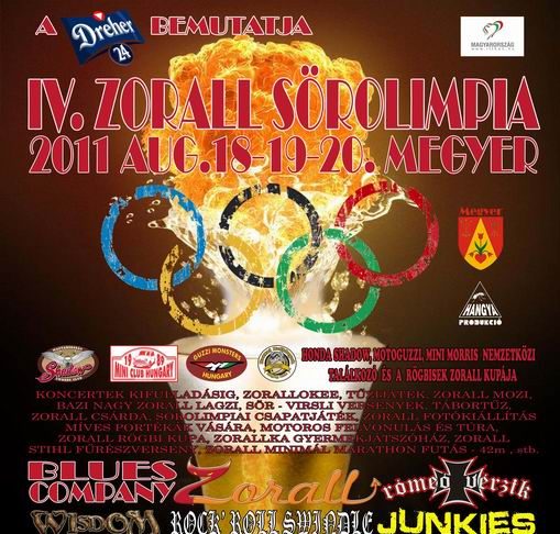 Megvan a Zorall Sörolimpia végleges fellépőlistája zorall-sorolimpia-fellepok-2011