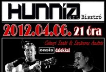 Két akusztikus duó április 6-án a belvárosi Hunnia Bisztróban 2012.04.06.hunnia