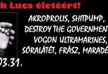 Punkok Luca életéért- Jótékonysági koncert a Zúzdában! Punkok 20130323