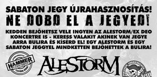 Sabaton – Ne dobd el a belépődet, mert a keddi Alestorm bulin újrahasznosíthatod! alestorm jegy_20130322