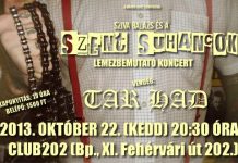 Szent Suhancok – Lemezbemutató koncert a Club 202-ben SzentSuhancok flyer 20131016