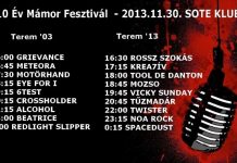 10 Év Mámor Fesztivál szombaton a SOTE Klubban mamor flyer 20131127