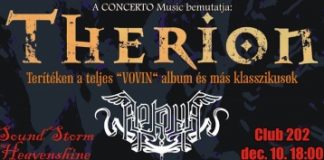 Therion – Ma este koncert a Club 202-ben- vendég: az Arkona és a Sound Storm therion flyer