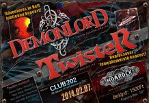 Tizenöt éves a Demonlord első lemeze. Ez ünneplik február 7-én a Twisterrel. demonlord-flyer 20140122