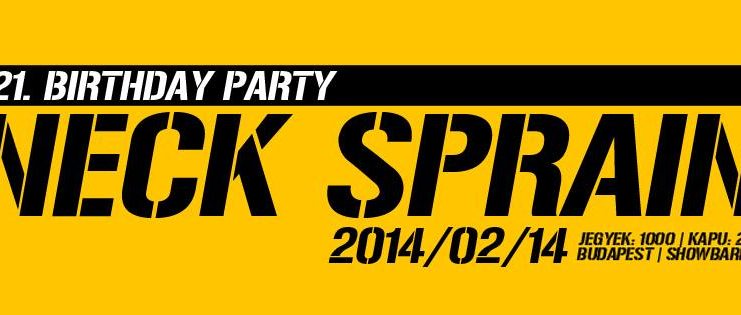 Neck Sprain szülinapi buli a ShowBarlangban, a Powertrip és a Grizzly zenekarokkal necks