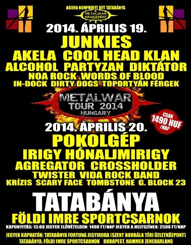 MetalWar Tour – Tatabányán indul a kétnapos fesztivál metalwar-flyer 20140328