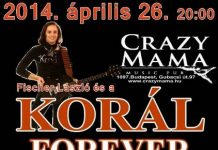 Fischer László és a Korál Forever a Crazy Mama Music Pubban koral-flyer 20140423