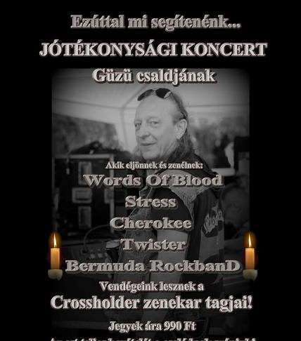 Jótékonysági koncert Gondosch „Güzü” János családjának megsegítésére guzu-flyer 20140710