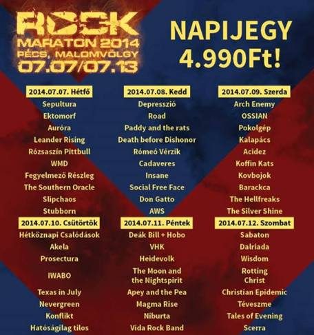 Rockmaraton 2014 – Hétfőn indul a fesztivál, itt vannak a legfontosabb tudnivalók rockmaraton-flyer 20140705