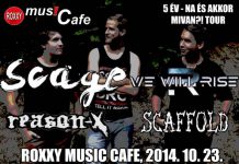 Scage & We Will Rise szülinap a Roxxyban – vendég: Reason-X & Scaffold scage-flyer 20141013
