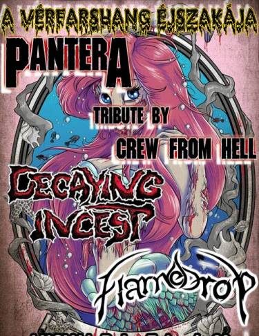 A Vérfarshang éjszakája Csornán – Crew From Hell, Decaying Incest, FlameDrop verfarkas-flyer 20150117
