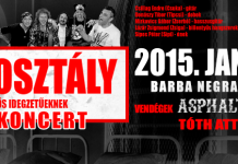A hazai rockzene sztárjai lépnek színpadra január 24-n a Barba Negra Music Clubban-Zártosztály buli zartosztaly 20150119