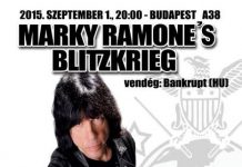 Marky Ramone’s Blitzkrieg – A legjobb Ramones dalokkal az ex dobos és csapata az A38 Hajón marky-ramone flyer 20150827