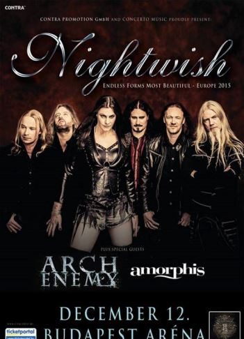 Nightwish – December 12-én az Arch Enemy és az Amorphis társaságában lesz a budapesti koncert nightwish-flyer 20151105