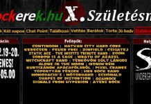 X. Rockerek.hu Születésnap @ S8 Red & Black | 25 Zenekar | 2 Nap | Ingyenes rockerek flyer 20160215 copy