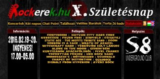 X. Rockerek.hu Születésnap @ S8 Red & Black | 25 Zenekar | 2 Nap | Ingyenes rockerek flyer 20160215 copy
