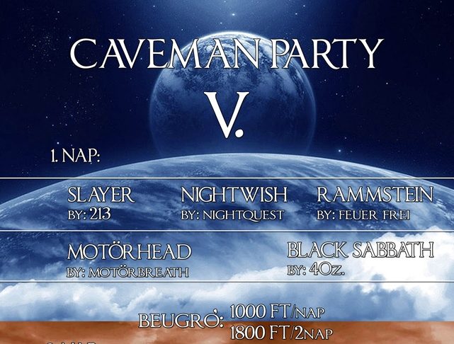 Caveman Party V. a Showbarlangban – Május 13-14. caveman flyer 20160430