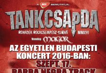 Tankcsapda – Az év egyetlen budapesti koncertje most szombaton a Barba Negra Trackben tankcsapda flyer 20160914