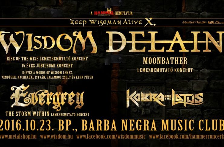 Dübörög a Hammer Concerts, októberben is! Jön a Delain és az Enslaved wisdom flyer 20161021