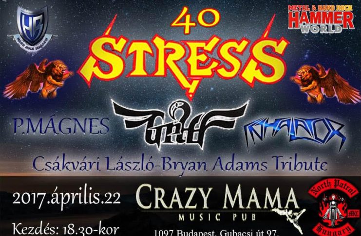 40 éves a Stress – Szülinapi koncert, vendégzenekarokkal a Crazy Mamában