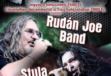 Rudán Joe Band & Stula Rock dupla lemezbemutató koncert februárban a Crazy Mamában