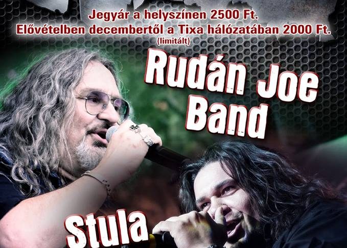 Rudán Joe Band & Stula Rock dupla lemezbemutató koncert februárban a Crazy Mamában