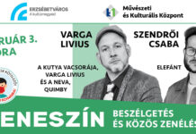 Beszélgetés és zene egyedülálló találkozása a Zeneszínben! Varga Livius vendége ezúttal Szendrői Csaba